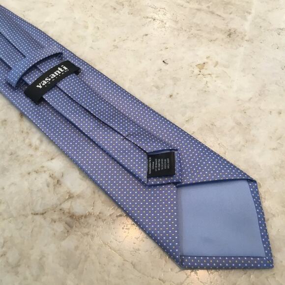 YASANTI BLUE PIN-DOT TIE - Picture 3 of 10
